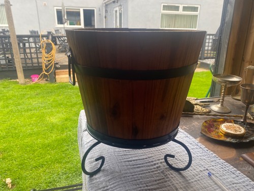 Rustic wooden whisky barrel - wooden,