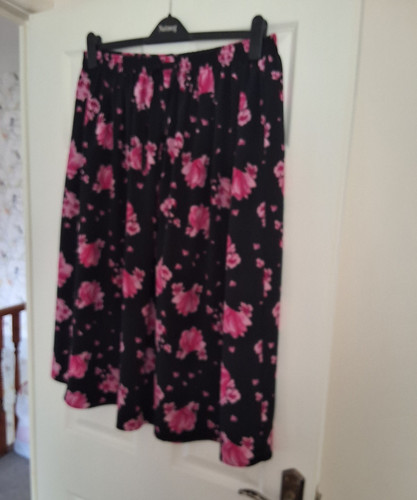 Floral chiffon line - chiffon, midi