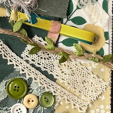 Vintage Green Themed Fabric