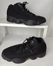 Nike Air Jordan Horizon Low BG Big Kids Youth Shoes All Black 845099 UK4 P1043