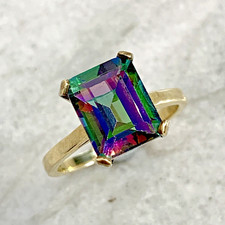 Gold mystic topaz ring - ct,