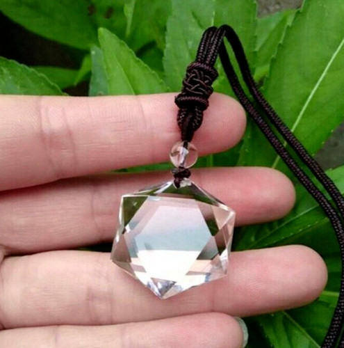 Clear quartz crystal hexagram - crystal,
