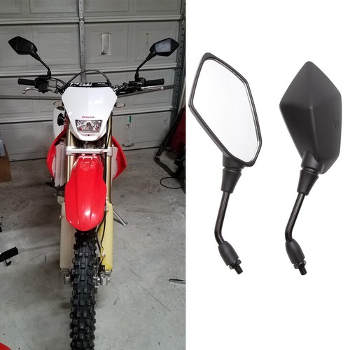 Black motorcycle rearview - black,