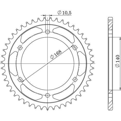 Sprocket steel p525 - sprocket, z42