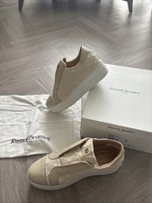 Russell & Bromley Women's Leather Platform Trainers, Size UK 7, Beige