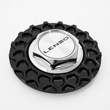 Lenso Wheels Centre Cap & Waffle Plate Black BSX
