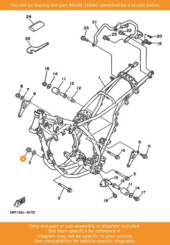 Yamaha nut self locking - yamaha, nut,