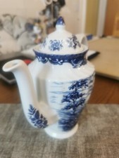 Olde Country Castles Blue ironside coffee pot, British Anchor, England