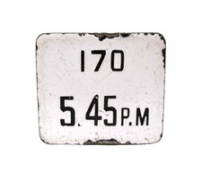 Antique Enamel Royal Mail Post Box Door Insert Sign Collection Time plate No 170