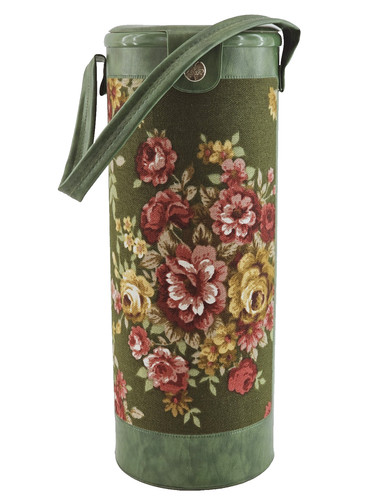 Vintage green floral tapestry - vintage,