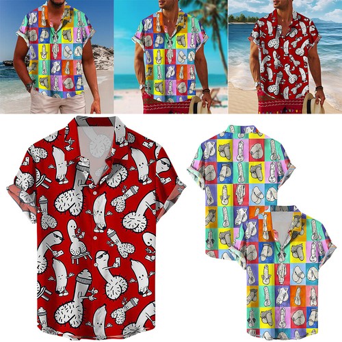 Men button down shirts funny - men's,
