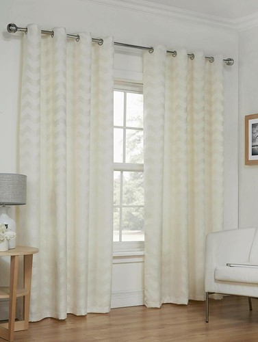 Zig zag natural curtains - natural,