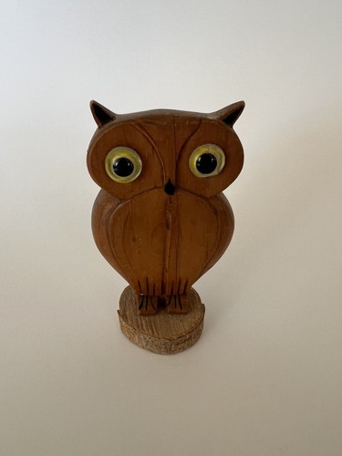 Wooden owl wood carved - wooden,