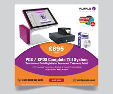 POS EPOS Complete Till System Touchscreen Cash Register Restaurant /Takeaway