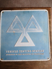 MOT sign . Pressed Aluminium MOT sign. Vintage sign. Garage sign