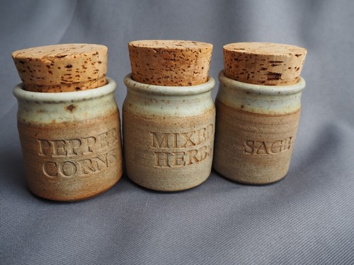 Three vellow studio pottery - vellow,