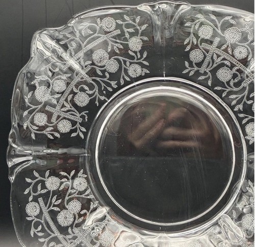 Set 5 etched glass - 8.5”,