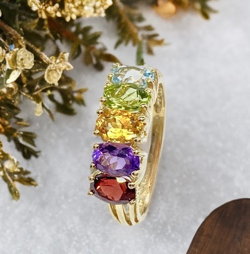 Multi gem stone - gem, ring