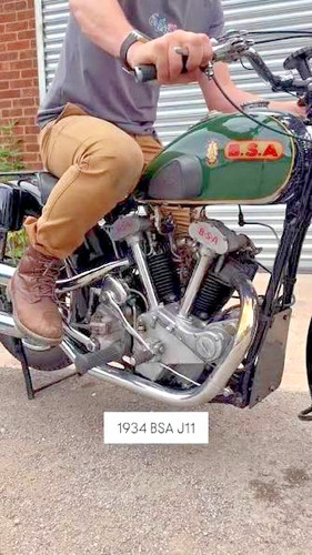 Prewar ww2 bsa - red, gold
