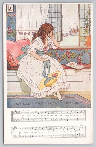 Postcard antique music dear - music, oh