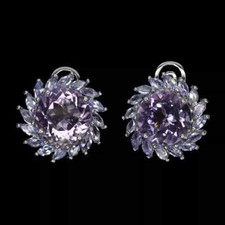 Silver Earrings Amethyst