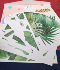 wondever Palm Tree Wall Stickers Large Tropical Green Leaf Peel for Bedroom