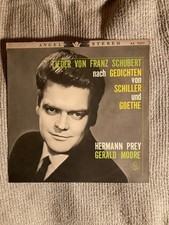 HERMANN PREY GERALD MOORE LIEDER VON FRANZ SCHUBERT, JAPANESE RED VINYL LP, EX