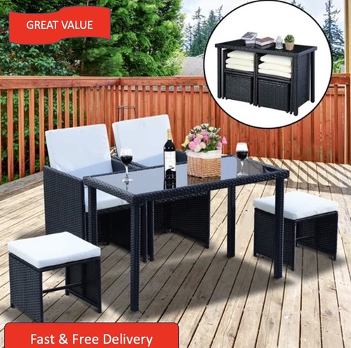 Rattan dining table - rattan, chair