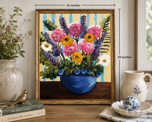 Original floral acrylic - original,