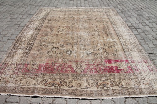 Vintage oversize oushak rug - oushak,