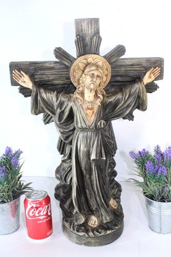 Antique large french christ - antique,