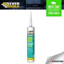 Everbuild AQUA MATE Aquaria Aquarium Pond Silicone Sealant Clear Fish Tank Safe