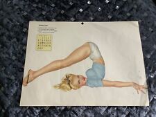 Vintage Original Varga Girl calendar February 1944, Esquire