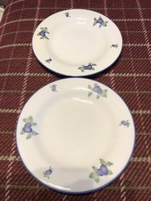 Doulton Blueberry Tea Plates X 2 Diameter 16cm