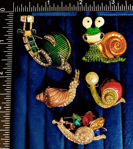 Lot snail brooch pins - lot,