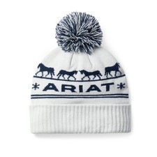 Ariat Apres Womens Pom Pom Beanie - Off White