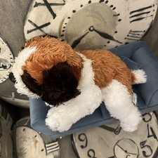 8” Puppy Dog Plush Soft Toy Kid Connection Black Tan Brown White Asda