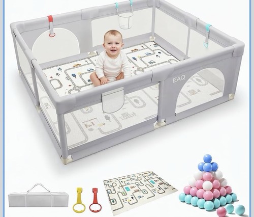 Eaq baby playpen with mat - playpen,