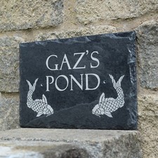 Personalised Slate Pond Sign
