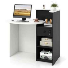 COSTWAY Reception Desk Front