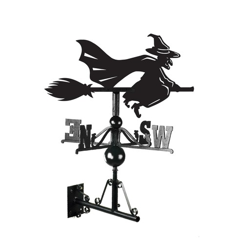 Witch riding broom iron - witch,