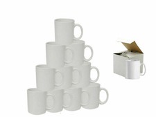 Sublimation 36 Blank White Mugs 11oz Double Coated Handle Heat Press 