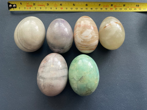 Vintage polished stone eggs - vintage,