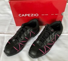 CAPEZIO BLACK/PINK SPLIT SOLE DANCE SHOE SIZE 5 HARDLY USED GREAT CONDITION
