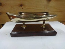 A Brass Rowing Boat Desk Paperweight.