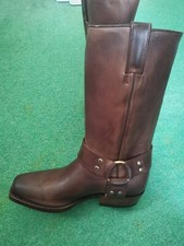 Western Brown Leather Low