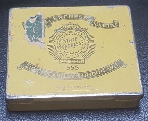 Vintage old cigarettes tin box - vintage,