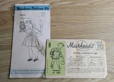 Pair Vintage Children's Dress Patterns 1940s/1950s