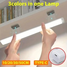 LED Motion Sensor USB Rechargeable Wireless PIR Strip Light Cabinet Closet Lamp