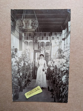 UNUSUAL OLD PHOTO WOMAN FASHION NURSE UNIFORM MEDICAL FLOWERS PS 357